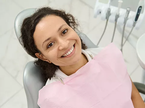 Comfortable dental patient